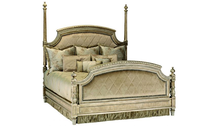 BEDS - Queen, King & California King Sizes Four post bed with intricate hand carved wooden details