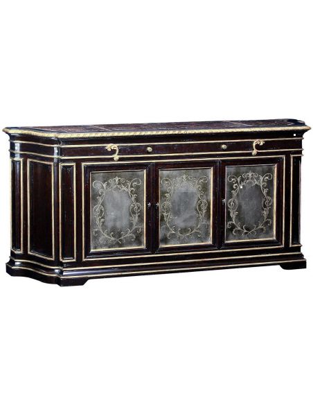 Sideboard with intricate hand carved details