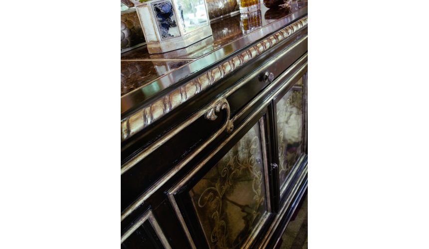 Breakfronts & China Cabinets Sideboard with intricate hand carved details