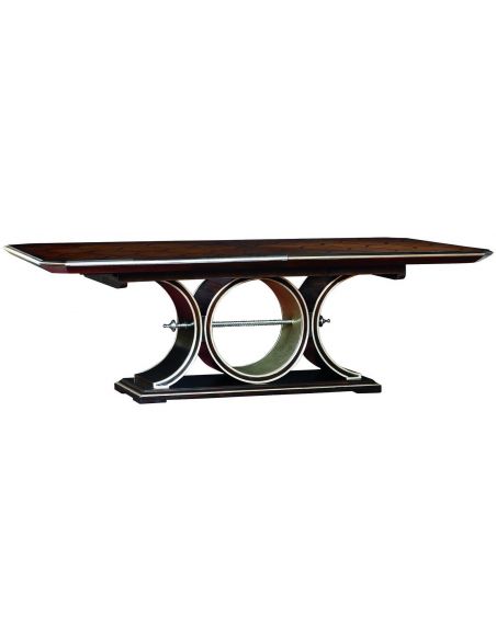Art deco dining table with beautiful wooden inlay work
