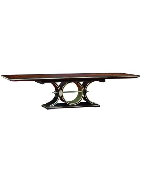 Dining Tables Art deco dining table with beautiful wooden inlay work