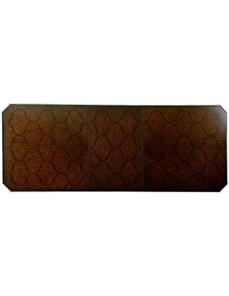 Dining Tables Art deco dining table with beautiful wooden inlay work