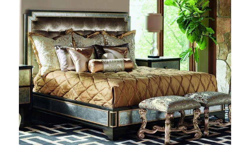 BEDS - Queen, King & California King Sizes Luxurious bed with chic tufted headboard