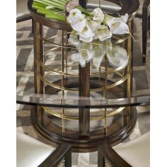 Dining Tables Glass topped dinning table with pedestal base. 2