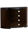 Breakfronts & China Cabinets Elegant dark wood demilune chest