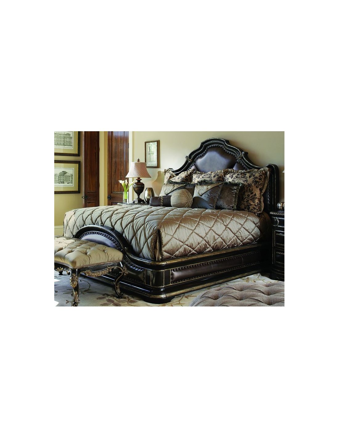 Gothic Inspired Bed With Wood And, Gothic California King Bed