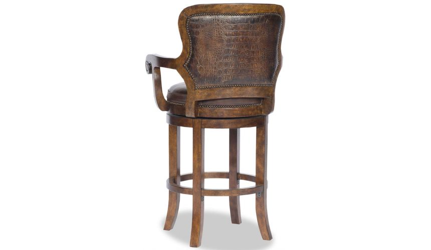 Home Bar Furniture Leather Swivel Bar Chair