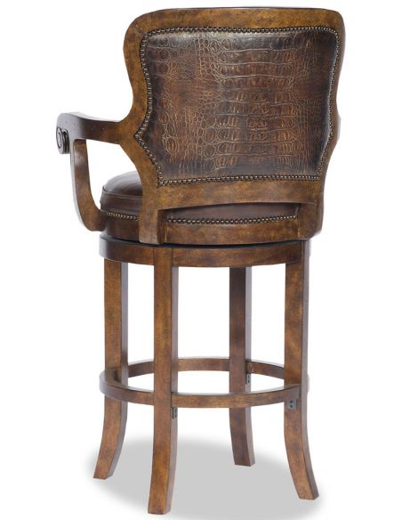 Home Bar Furniture Leather Swivel Bar Chair