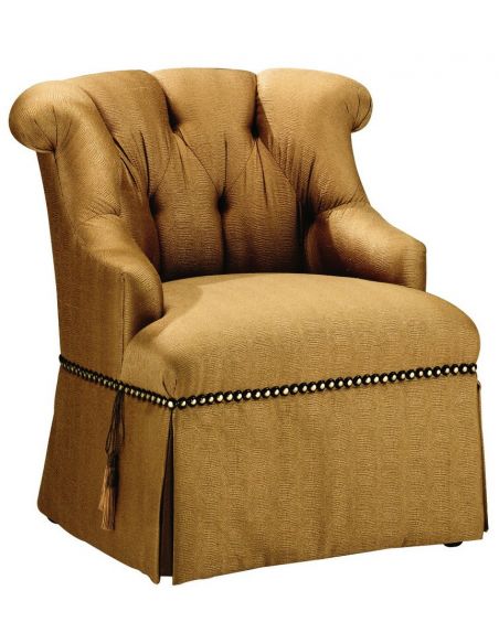 Stunning skirted armchair 