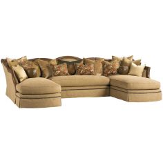 SECTIONALS - Leather & High End Upholstered Furniture Grand sectional sofa with luxurious leather details