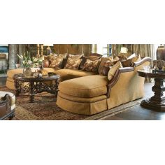 SECTIONALS - Leather & High End Upholstered Furniture Grand sectional sofa with luxurious leather details 2