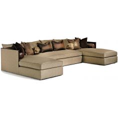 SECTIONALS - Leather & High End Upholstered Furniture Modern sectional with nailhead trim and leather details