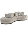 SECTIONALS - Leather & High End Upholstered Furniture Oversized dove grey sectional with curved lines, tufted cushions, and n...