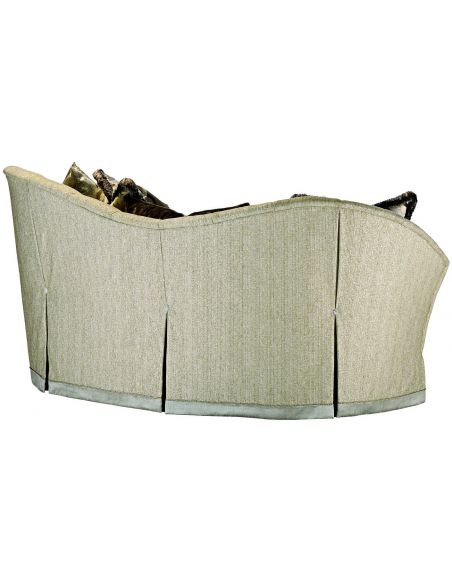 SOFA, COUCH & LOVESEAT Curved back sofa in a gorgeous slate grey fabric