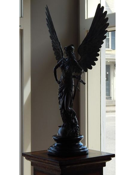 High Quality Furniture, Bronze Guardian Angel Marble Base, Quality Home Accessories