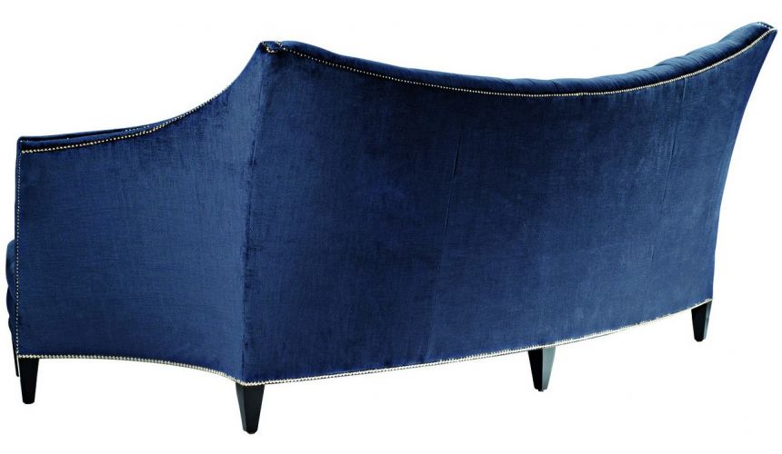 SOFA, COUCH & LOVESEAT Contemporary style blue tufted sofa