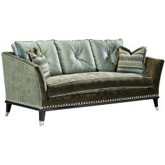 Modern style sofa with contrasting tufted back cushions