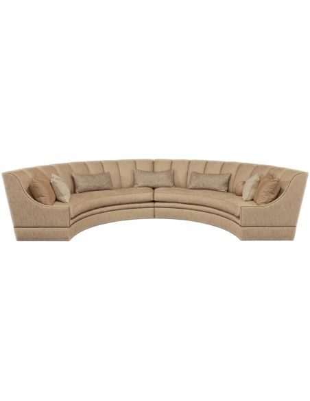 Half round luxury sectional sofa
