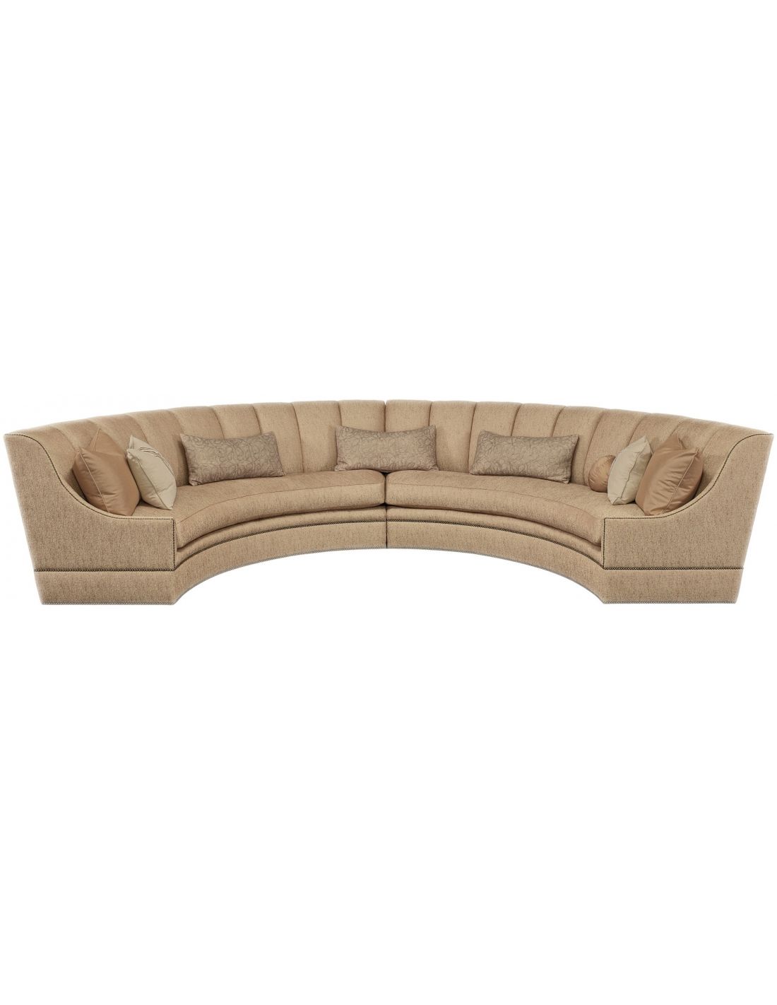 Half Round Luxury Sectional Sofa, Half Round Leather Couch
