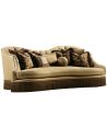 SOFA, COUCH & LOVESEAT Bisque colored sofa with beautiful curved lines and fringed skirt