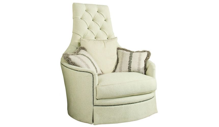 CHAIRS - Leather, Upholstered, Accent Sheik your mony swivel chair
