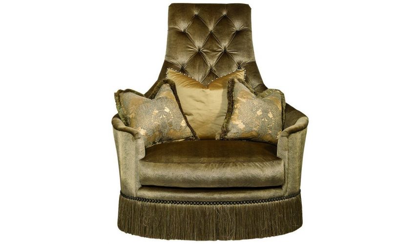 CHAIRS - Leather, Upholstered, Accent Sheik your mony swivel chair