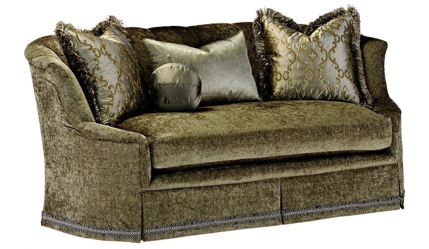 SOFA, COUCH & LOVESEAT Luxurious textured sofa with stunning trim details