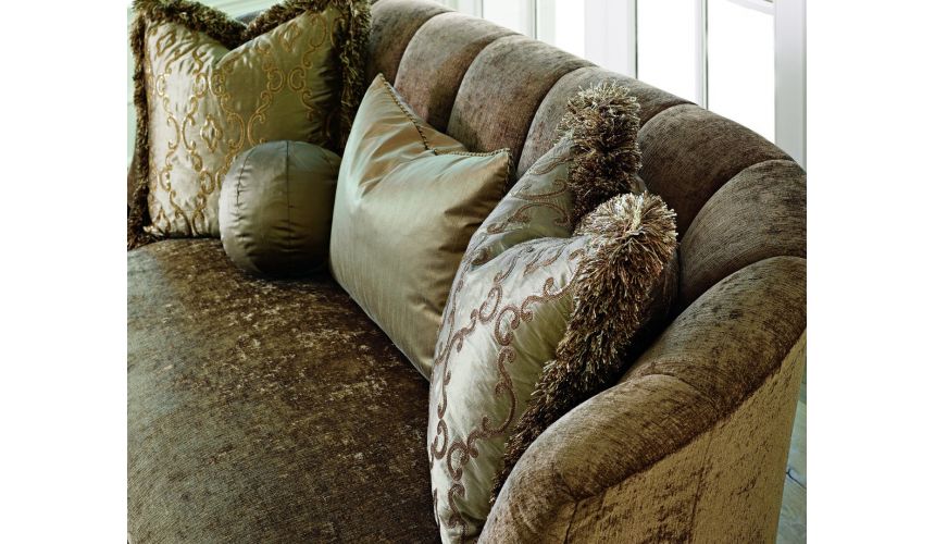 SOFA, COUCH & LOVESEAT Luxurious textured sofa with stunning trim details