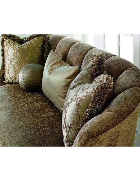 SOFA, COUCH & LOVESEAT Luxurious textured sofa with stunning trim details