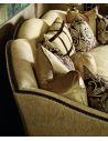 SOFA, COUCH & LOVESEAT Sofa with architectural details and contrasting trim