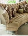 SOFA, COUCH & LOVESEAT Contemporary style sofa covered in a sophisticated oatmeal fabric