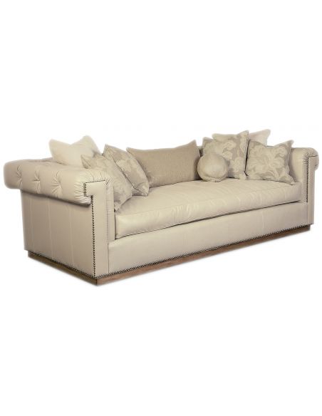Sofa with clean modern lines and beautiful architectural details