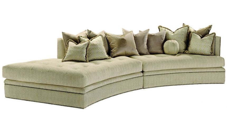 Luxury Leather & Upholstered Furniture Contemporary style sectional sofa