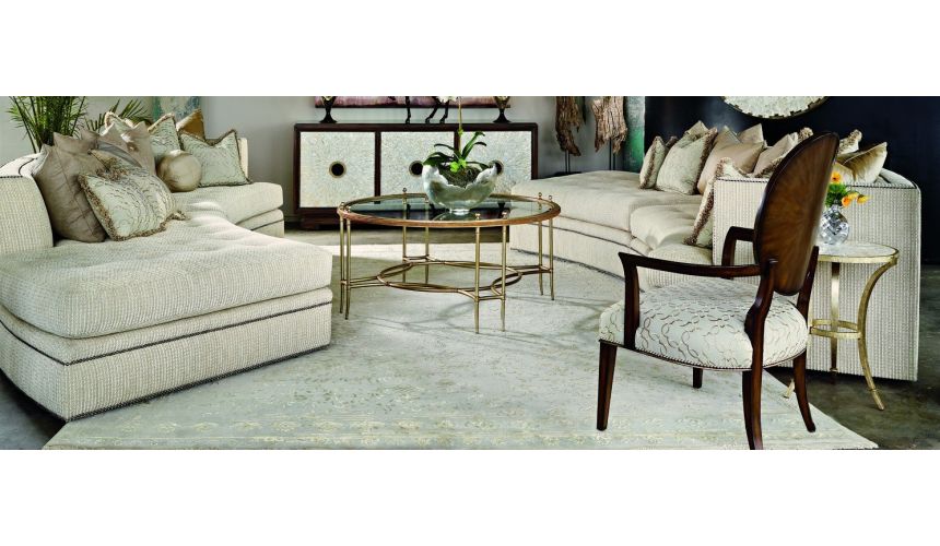 Luxury Leather & Upholstered Furniture Contemporary style sectional sofa