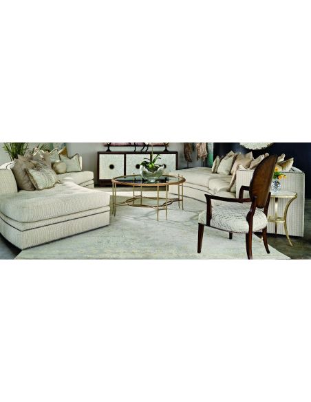 Luxury Leather & Upholstered Furniture Contemporary style sectional sofa