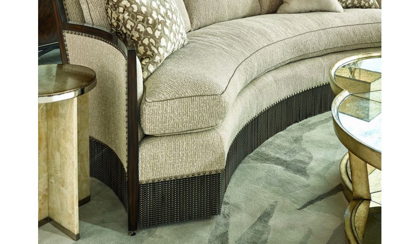 Unique retro style curved sofa