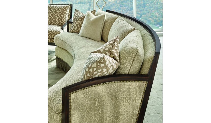 Unique retro style curved sofa