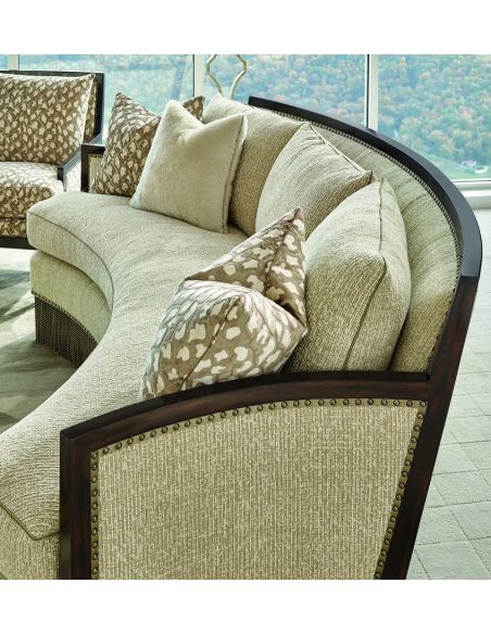 Unique retro style curved sofa 