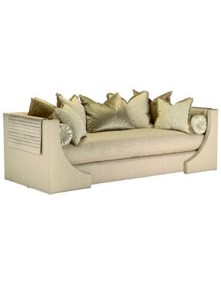 Sofa with interesting architectural details and a cool contemporary vibe