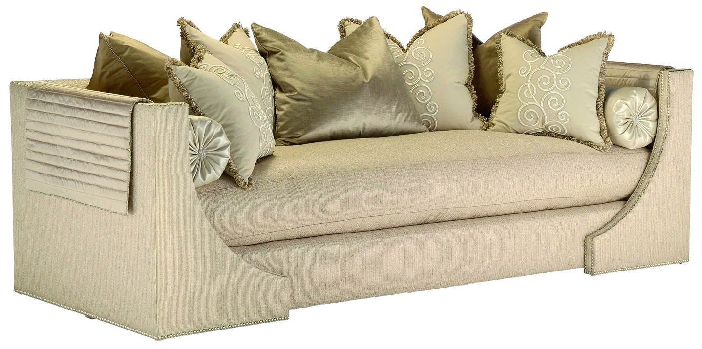 SOFA, COUCH & LOVESEAT Sofa with interesting architectural details and a cool contemporary vibe