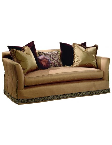 Beautiful sofa wrapped in warm earth tones 