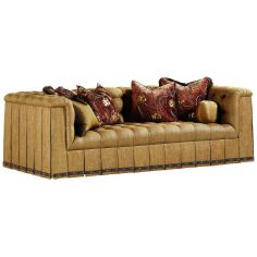 SOFA, COUCH & LOVESEAT Sofa with unique tufted seats and intricate pleats