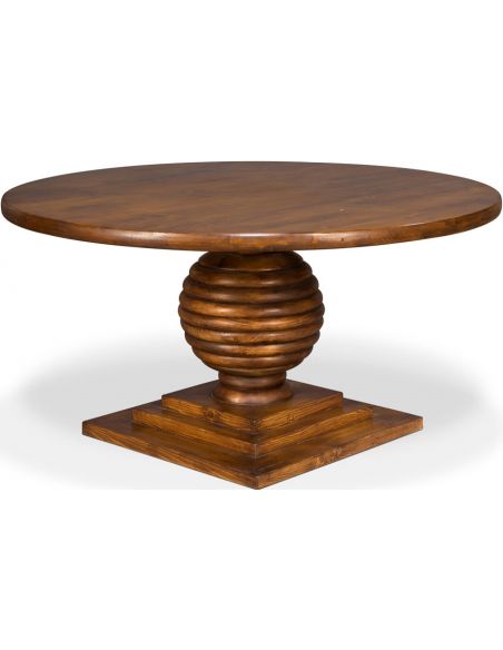 Pine Wooden Round Dining Table