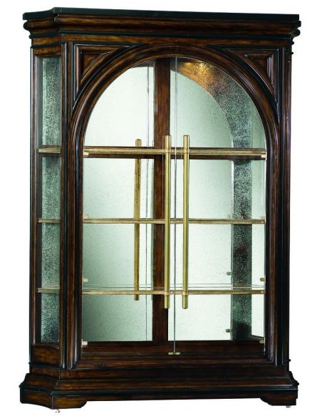 Beautiful glass front display cabinet with stunning wood detail