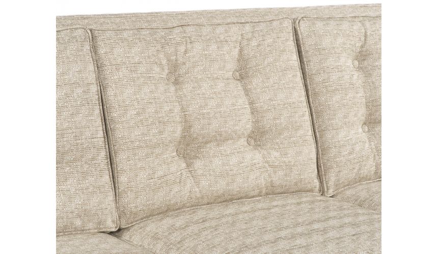 Luxury Leather & Upholstered Furniture Textured Three Cushion Coach