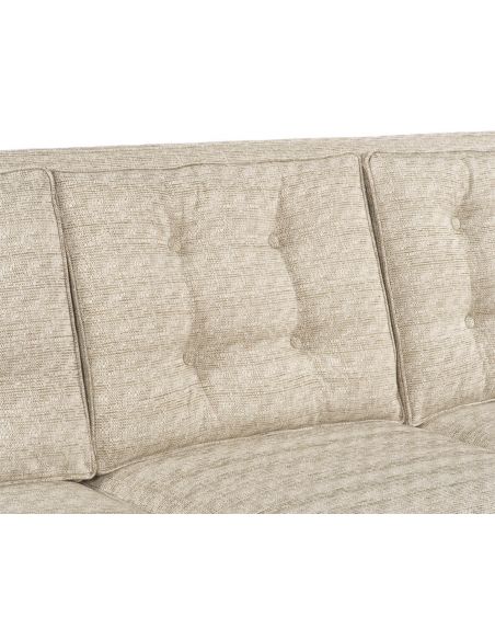 Luxury Leather & Upholstered Furniture Textured Three Cushion Coach