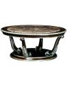 Round and Oval Coffee tables Round cocktail table with decorative metal work