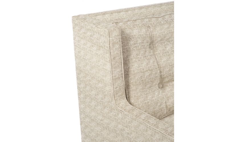 Luxury Leather & Upholstered Furniture Textured Three Cushion Coach