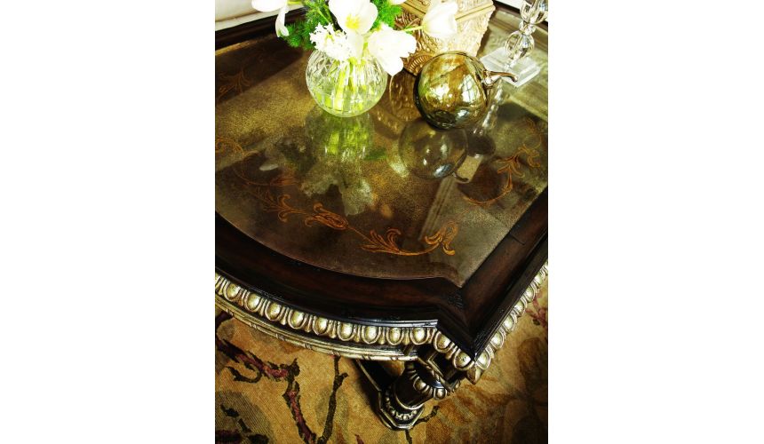 Round and Oval Coffee tables Cocktail table with beautiful metal work detail