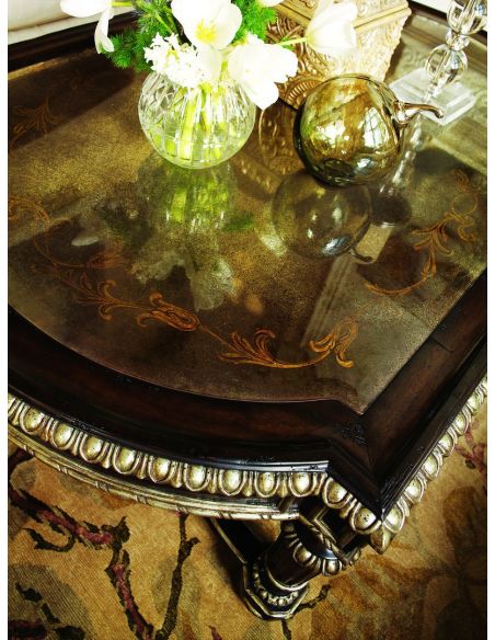 Round and Oval Coffee tables Cocktail table with beautiful metal work detail
